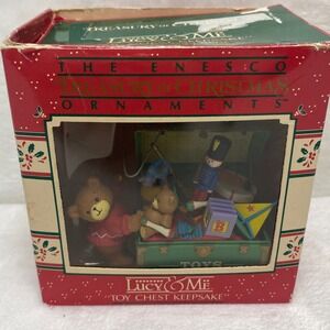 VTG Lucy & Me Toy Chest Keepsake Ornament‎ Hanging Christmas Decoration